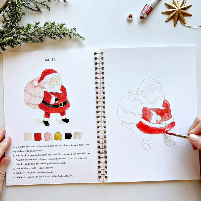 Christmas Watercolor Workbook - IDYLL MANOR