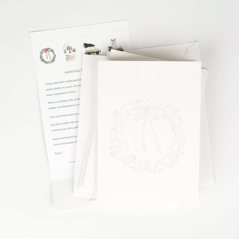 Holiday Cheer Paintable Notecards - IDYLL MANOR