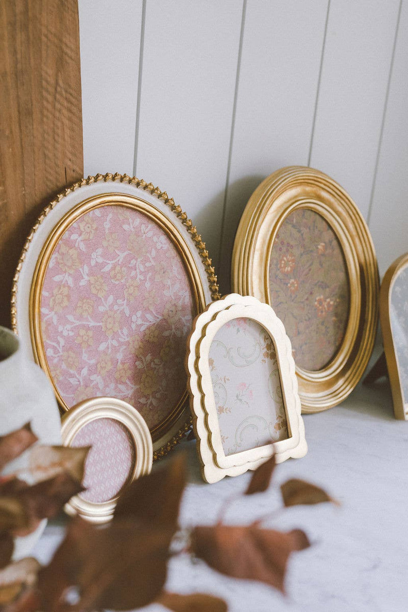 Gold Oval Photo Frame | Large - IDYLL MANOR