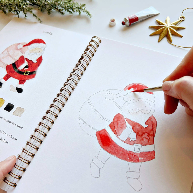 Christmas Watercolor Workbook - IDYLL MANOR