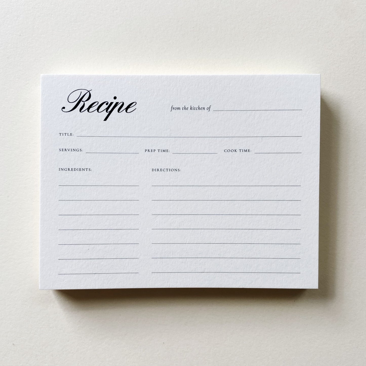 Recipe Card No. 01 | Set of 12