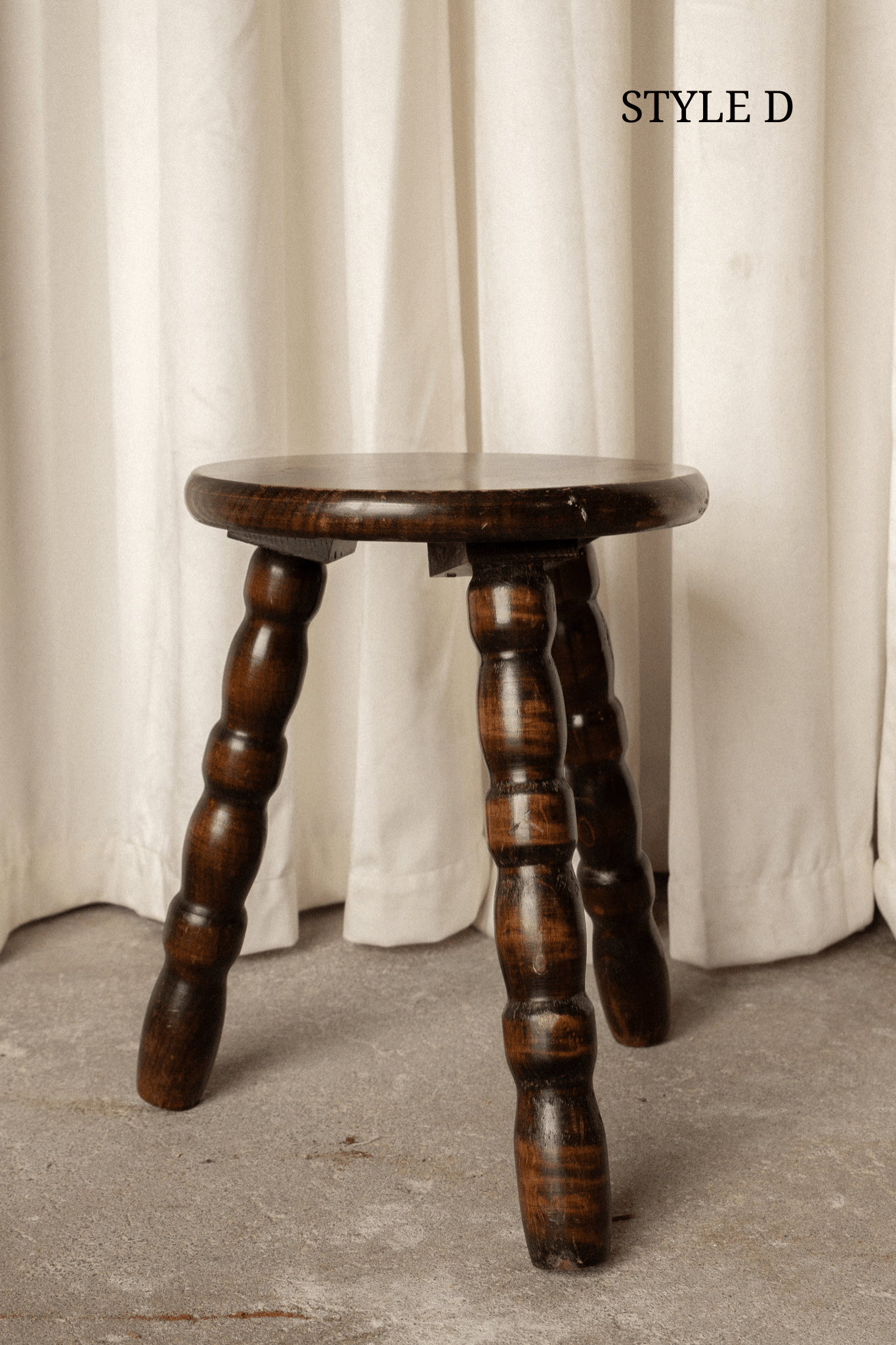 Antique French Bobbin Leg Stools - IDYLL MANOR