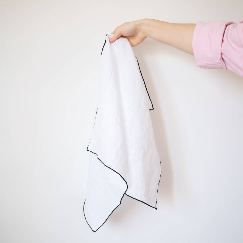 Edged Linen Tea Towel - IDYLL MANOR