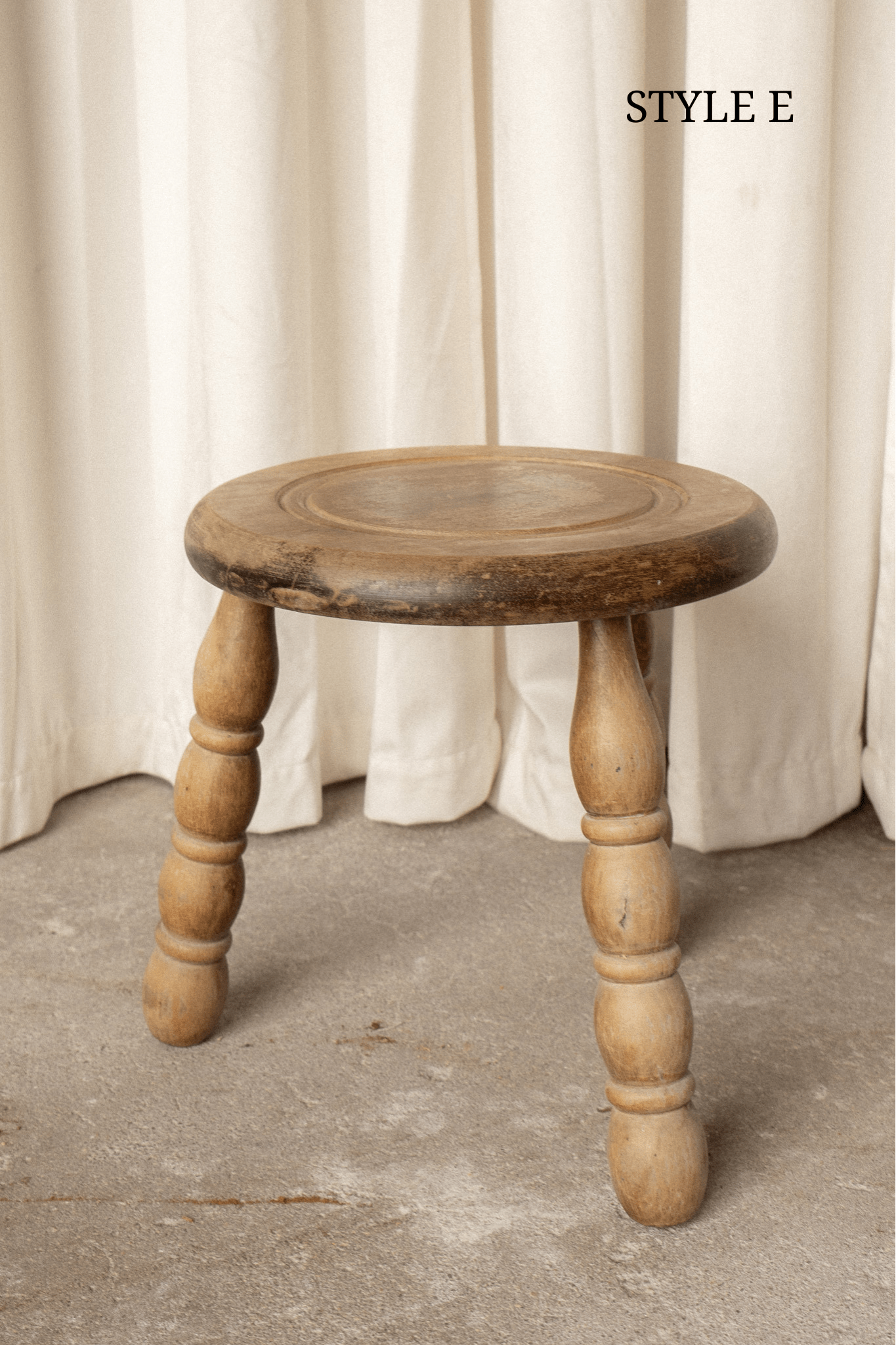 Antique French Bobbin Leg Stools - IDYLL MANOR