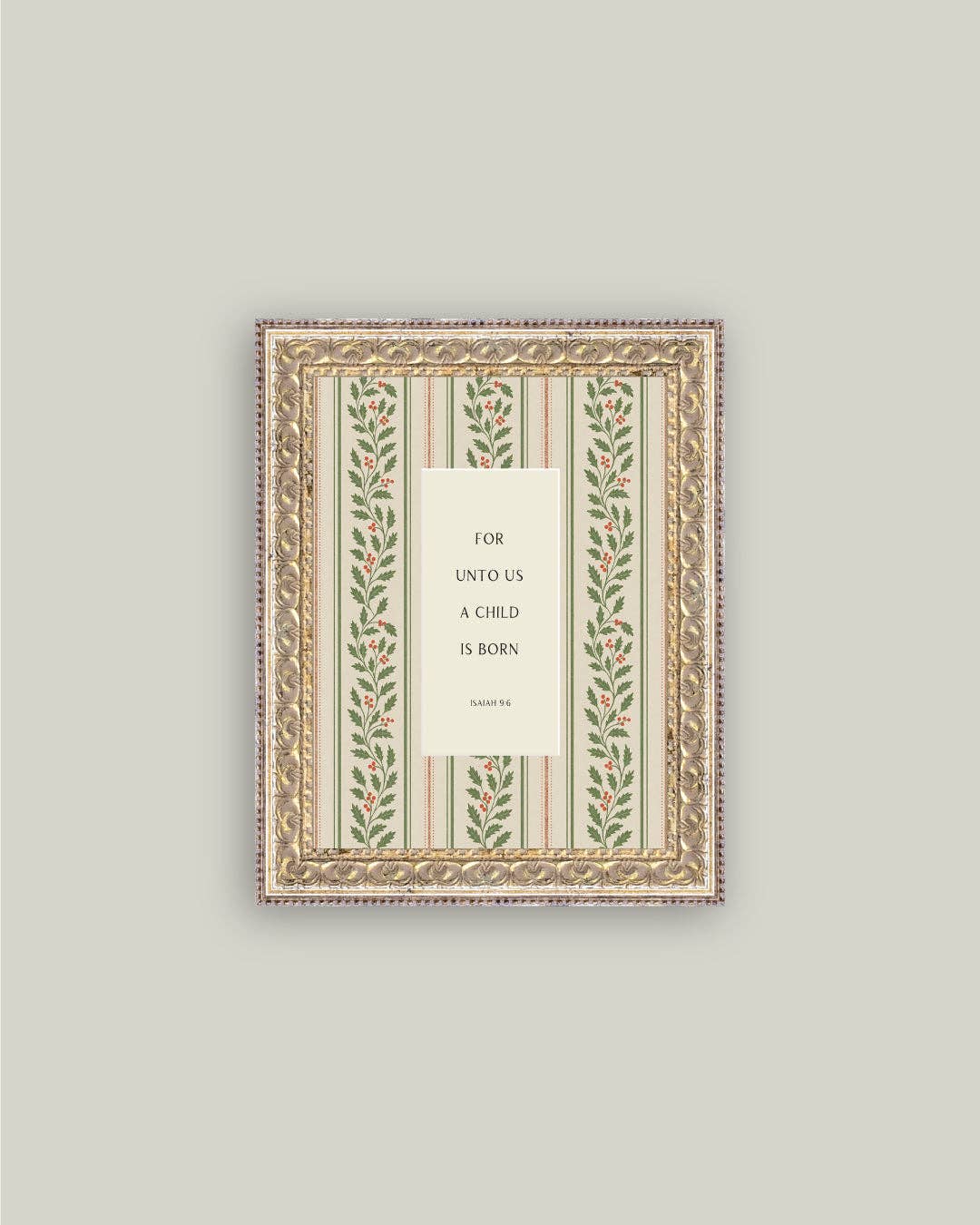 A Child is Born Framed Antique Art: - IDYLL MANOR