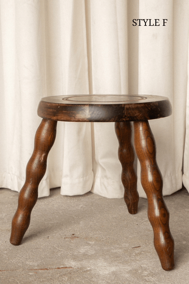 Antique French Bobbin Leg Stools - IDYLL MANOR