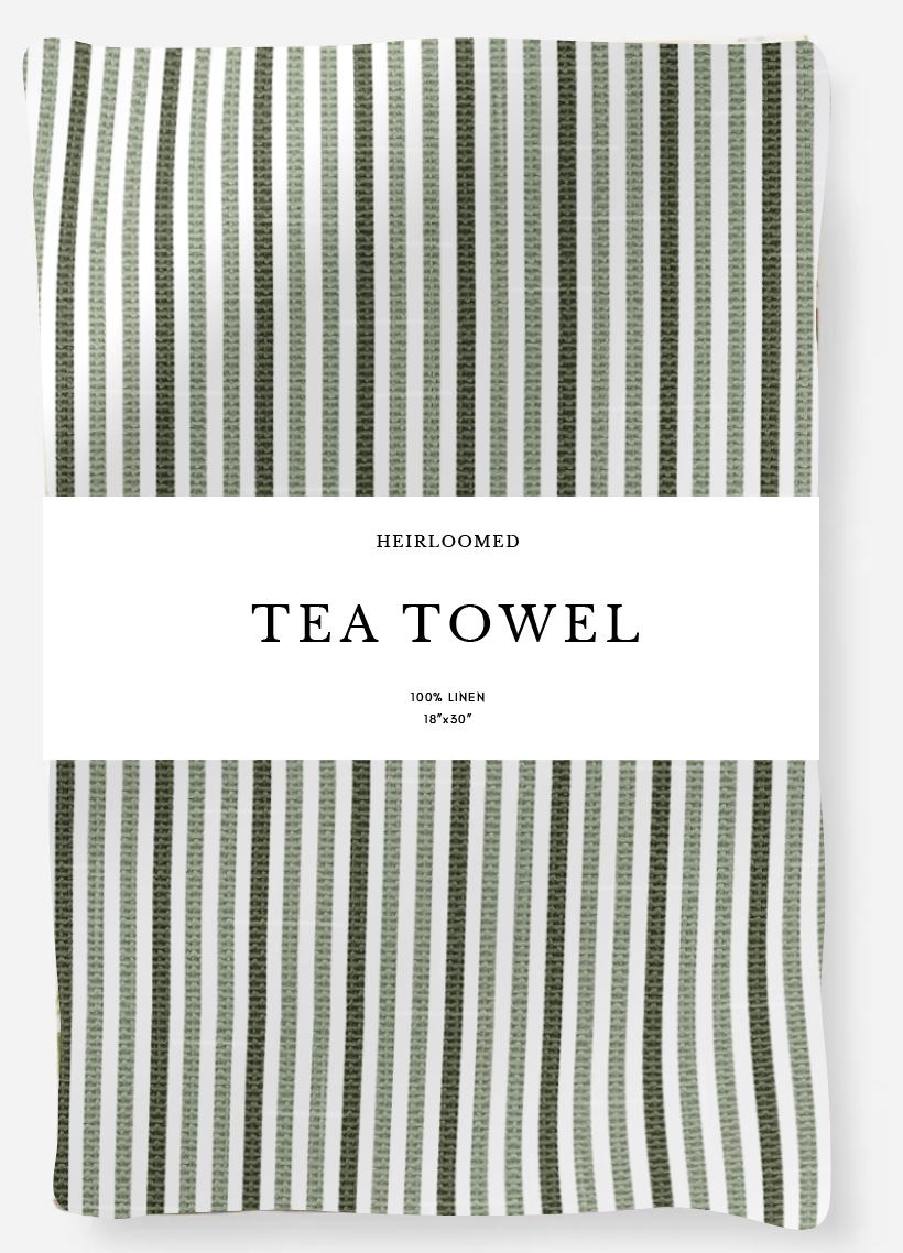 Tea Towel | Stripe Green