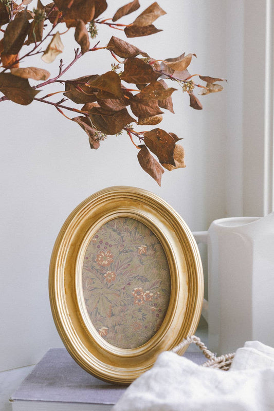 Gold Oval Photo Frame | Large - IDYLL MANOR