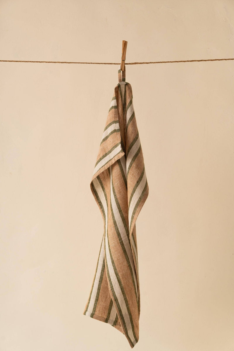 Linen Sylph Kitchen Towel | Brown - IDYLL MANOR