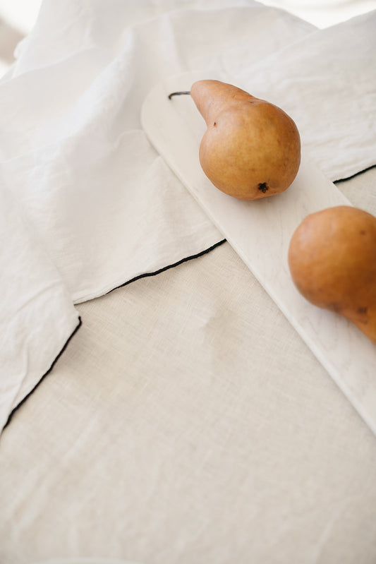 Edged Linen Tea Towel