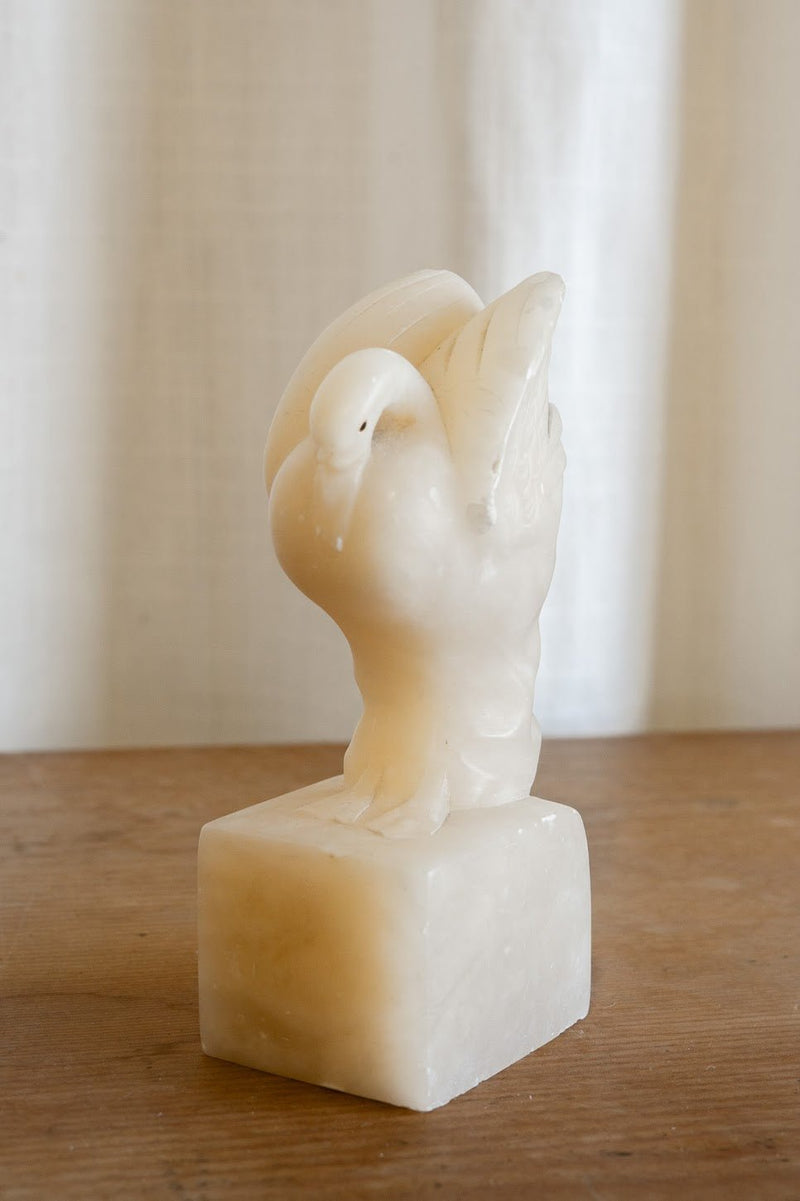 Italian Alabaster Swan Bookends - IDYLL MANOR
