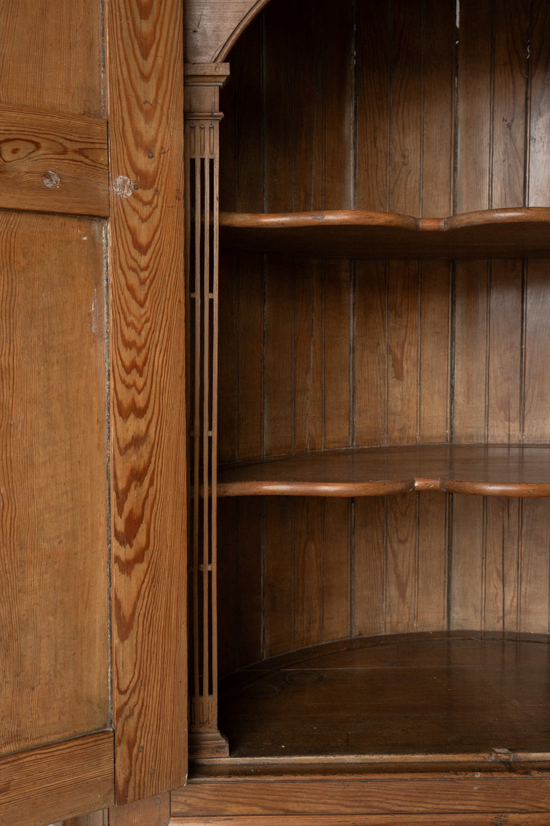 Rounded Corner Cabinet | Curved Back Cupboard - IDYLL MANOR