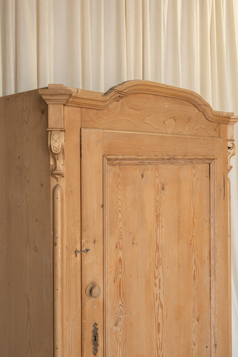 Petite Light Pine Armoire Cupboard - IDYLL MANOR