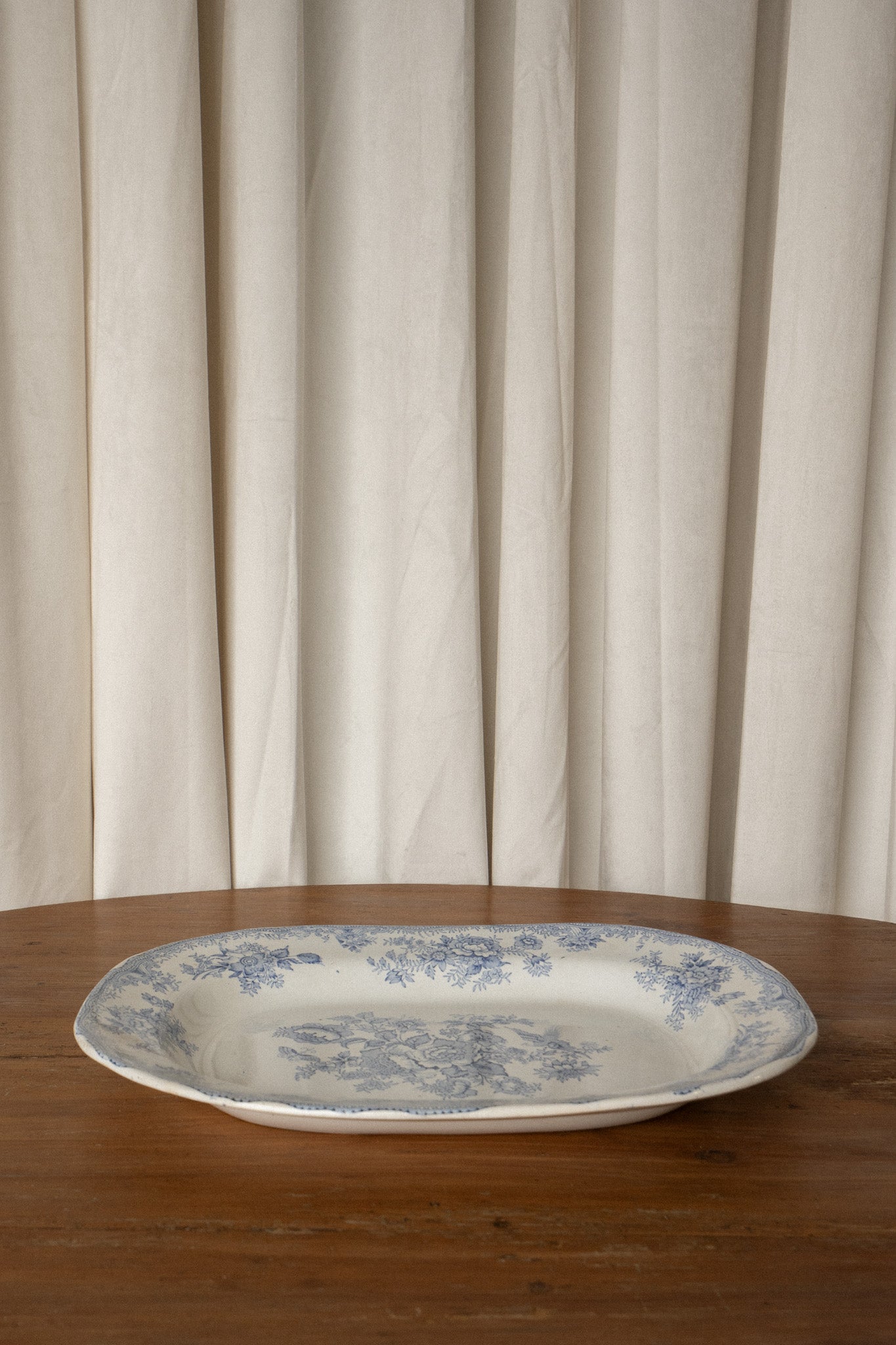 Victorian Blue & White Platter | “Pheasant” English Transferware - IDYLL MANOR