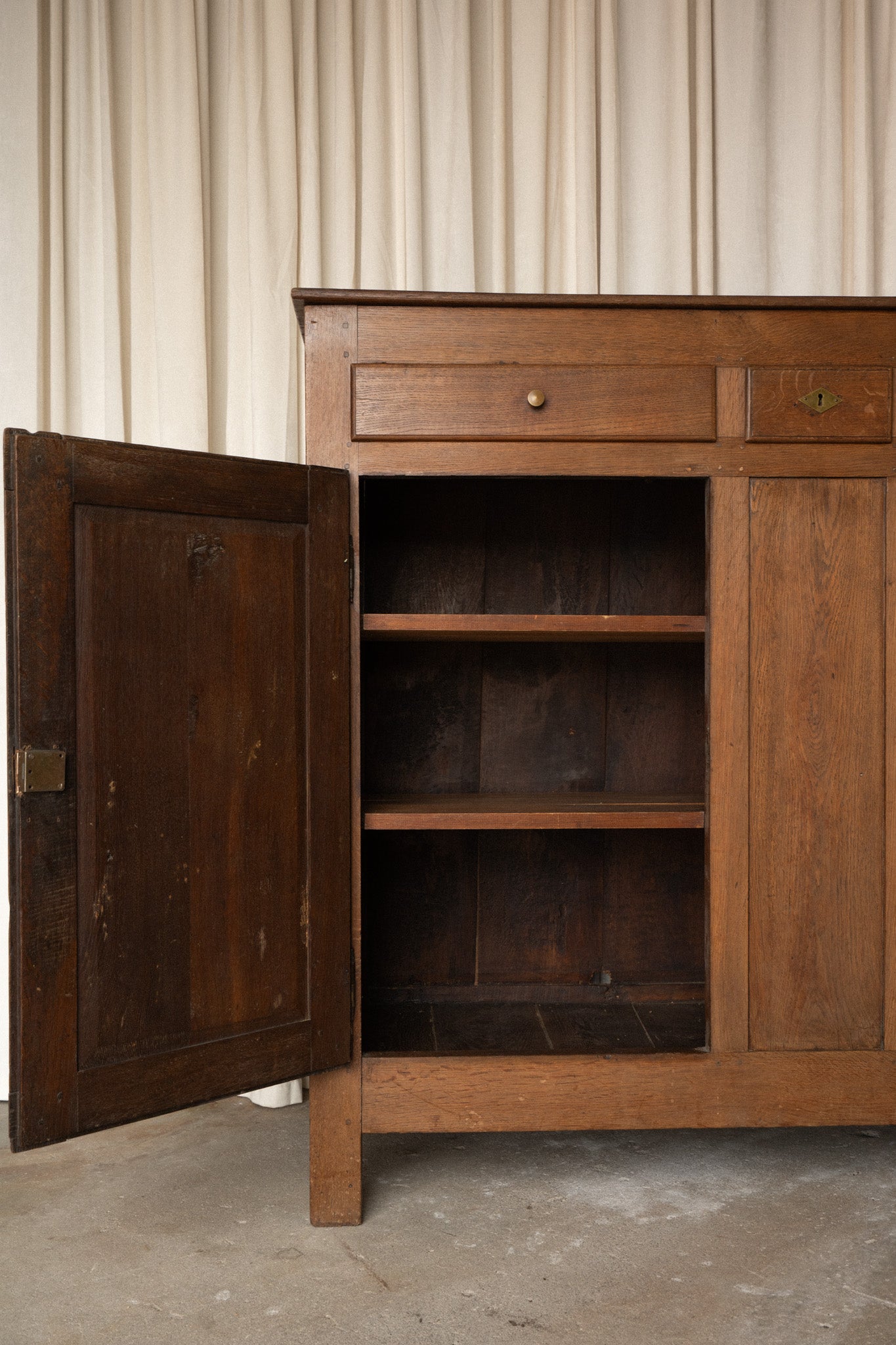 Antique French Oak Cupboard - IDYLL MANOR