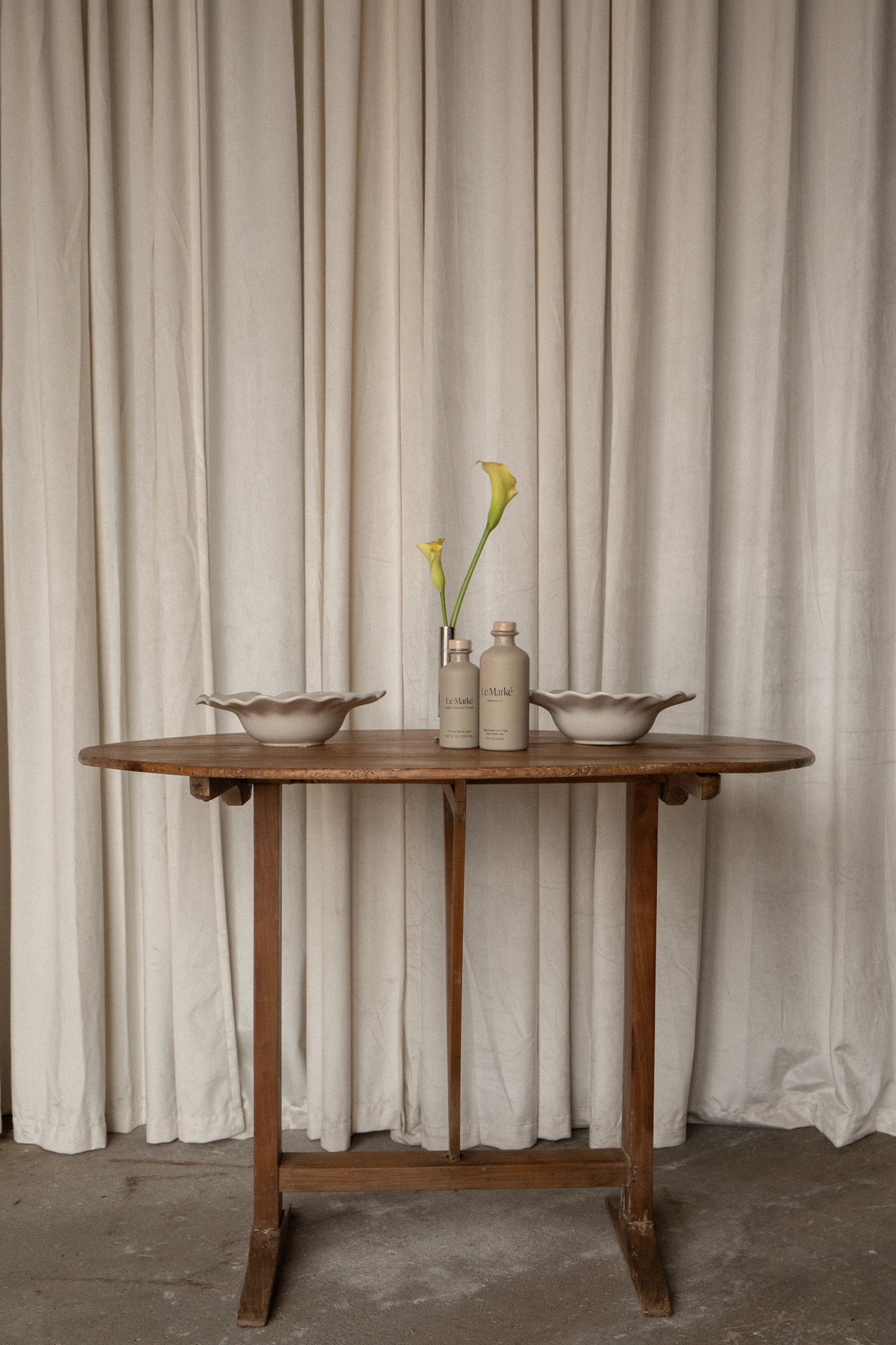 French Oval Folding Wine Tasting Table |Patio Bistro Table - IDYLL MANOR
