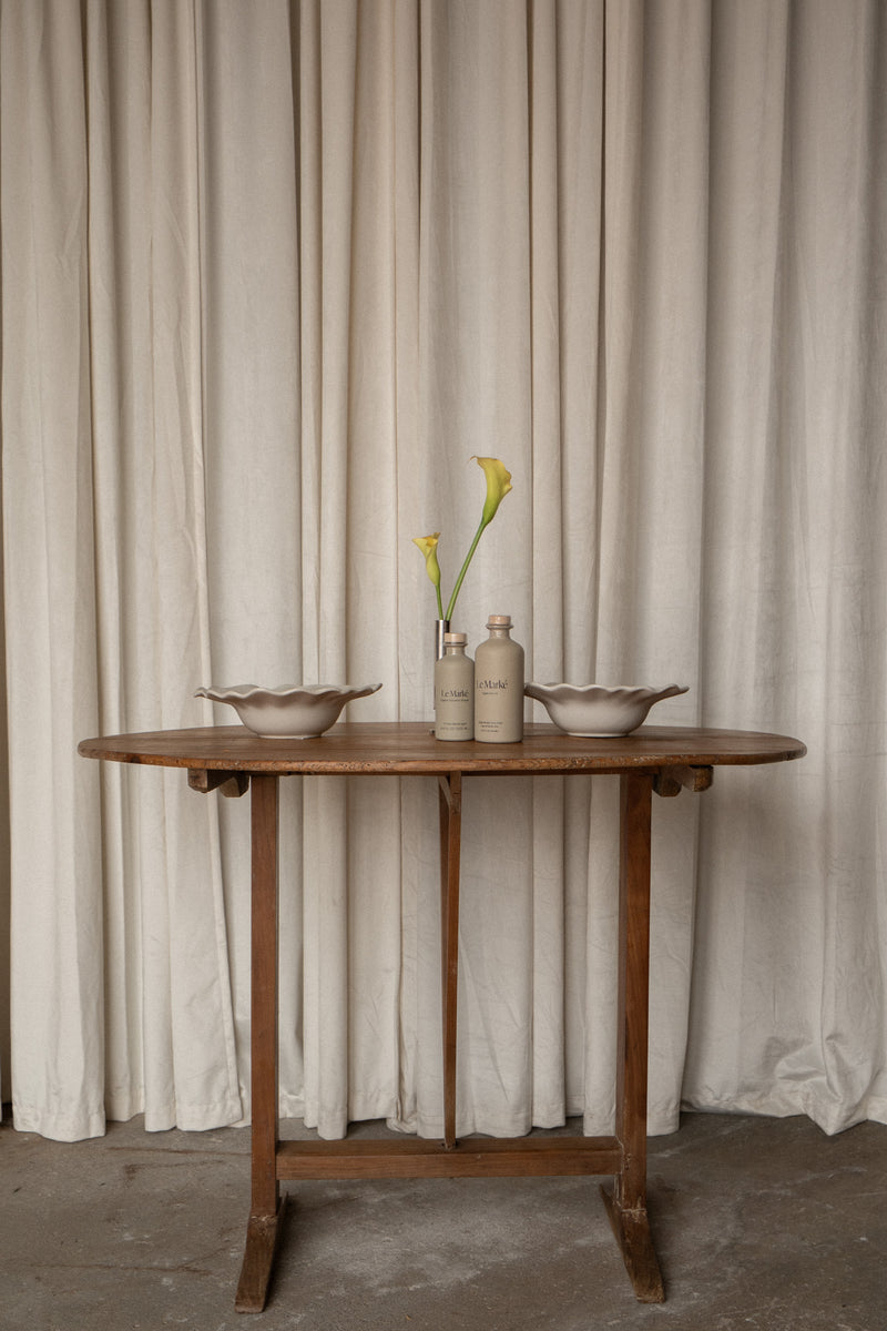 French Oval Folding Wine Tasting Table |Patio Bistro Table - IDYLL MANOR