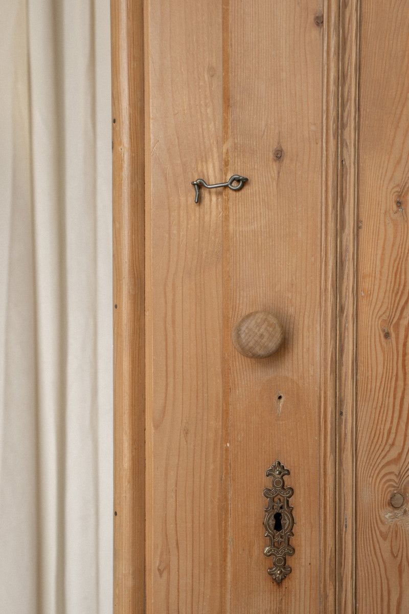 Petite Light Pine Armoire Cupboard - IDYLL MANOR