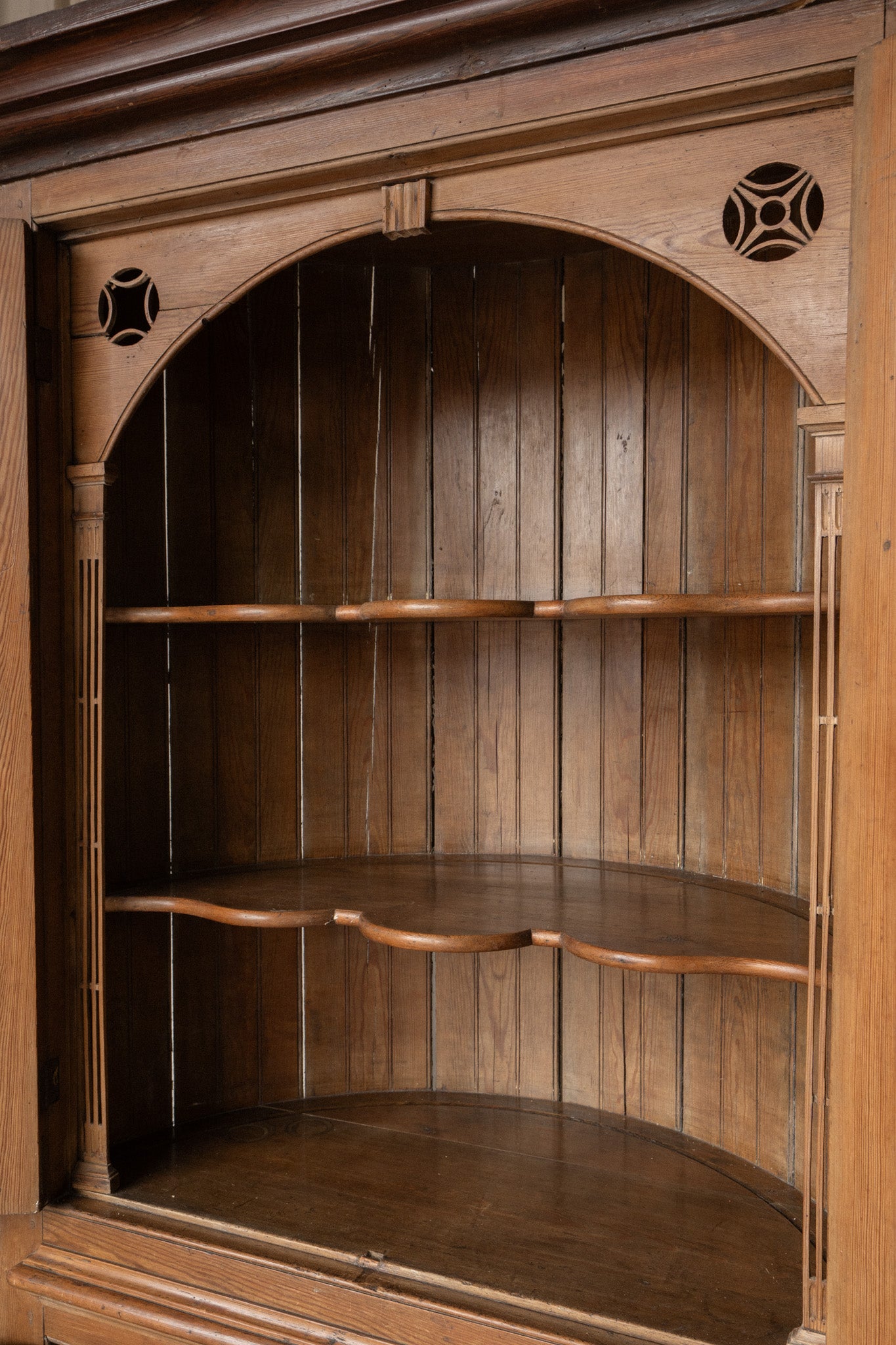 Rounded Corner Cabinet | Curved Back Cupboard - IDYLL MANOR