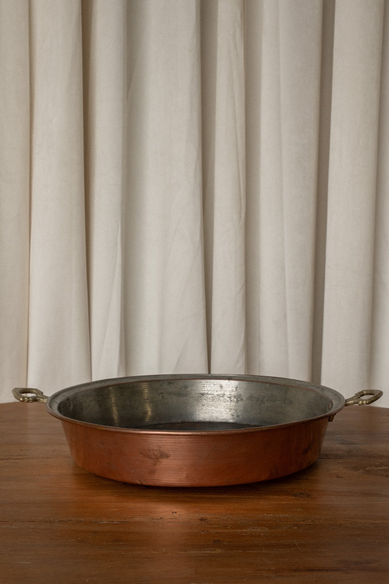 French Copper “Fait Tout” Pan | Brass Handled Serving Dish - IDYLL MANOR