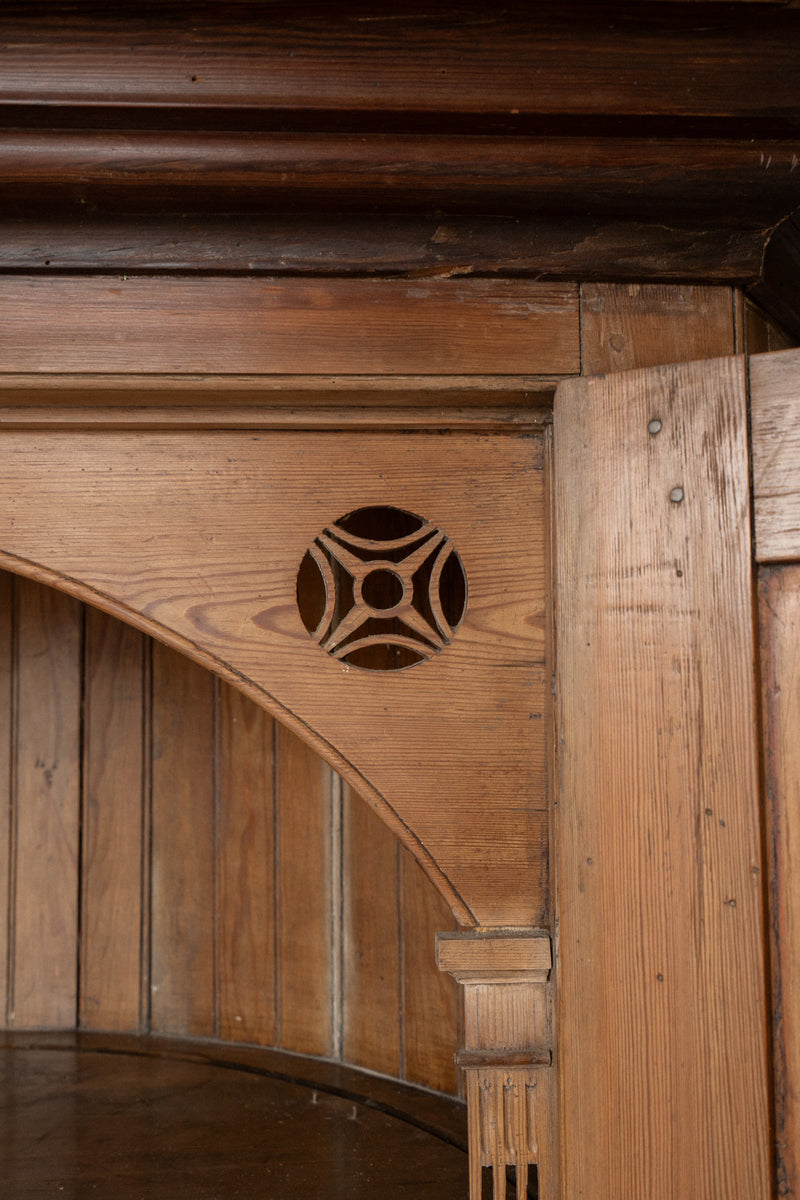 Rounded Corner Cabinet | Curved Back Cupboard - IDYLL MANOR