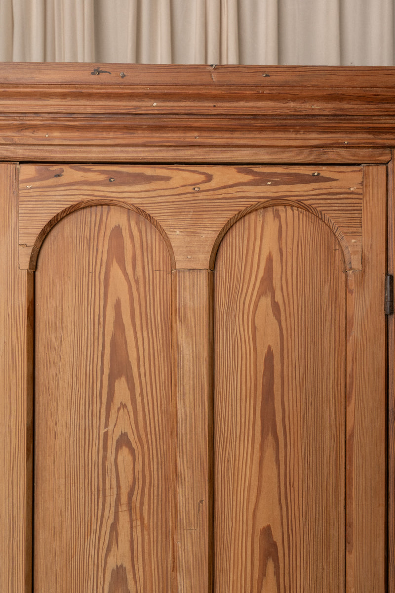 Pitch Pine School Cupboard | Arched Door Design - IDYLL MANOR