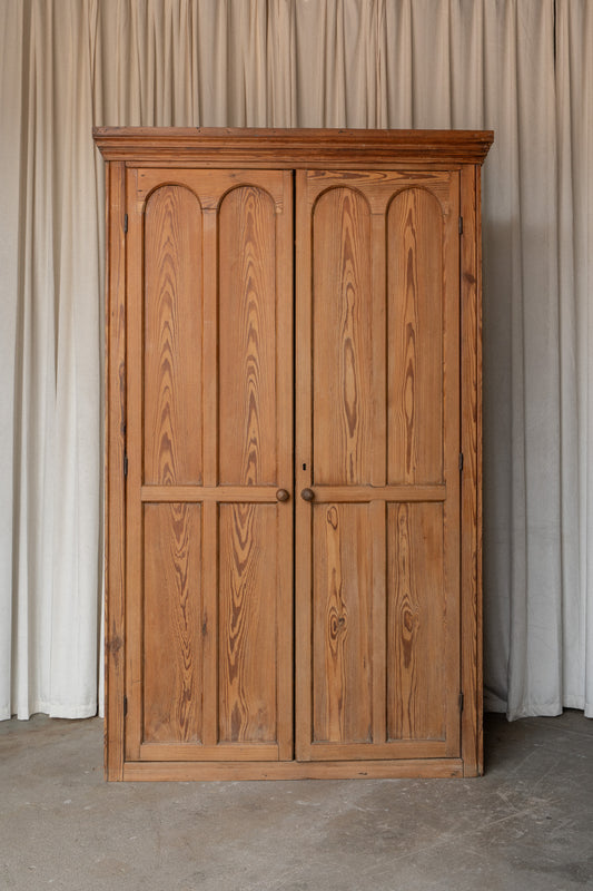Pitch Pine School Cupboard | Arched Door Design - IDYLL MANOR