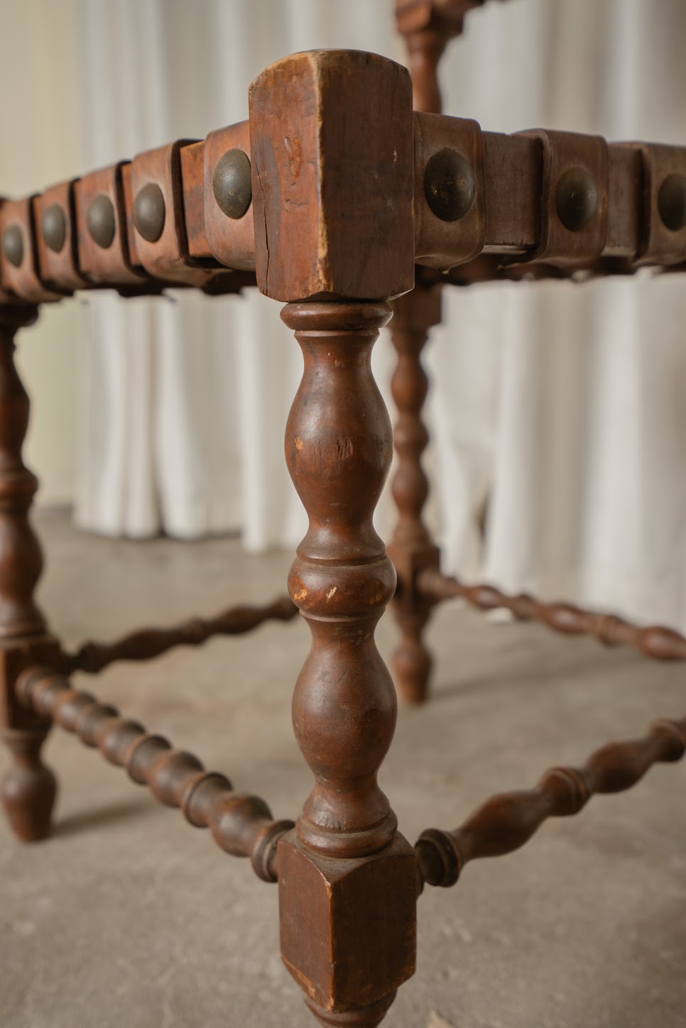 Set of Four Spanish Leather Chairs