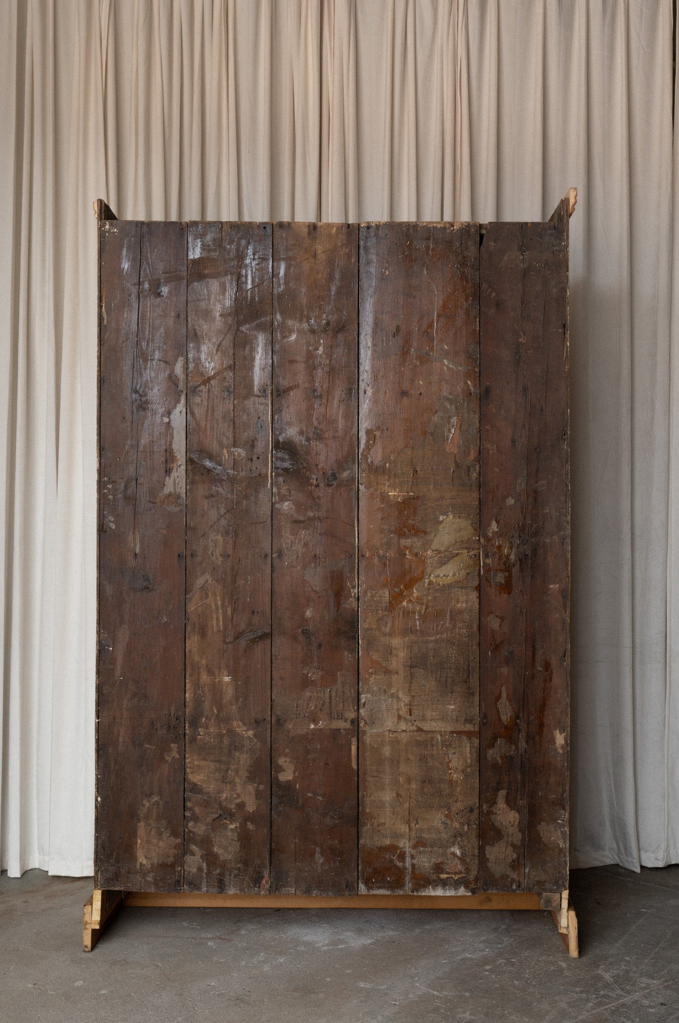 19th Century Victorian Pine Cupboard | Antique Light Pine Armoire Cabinet - IDYLL MANOR