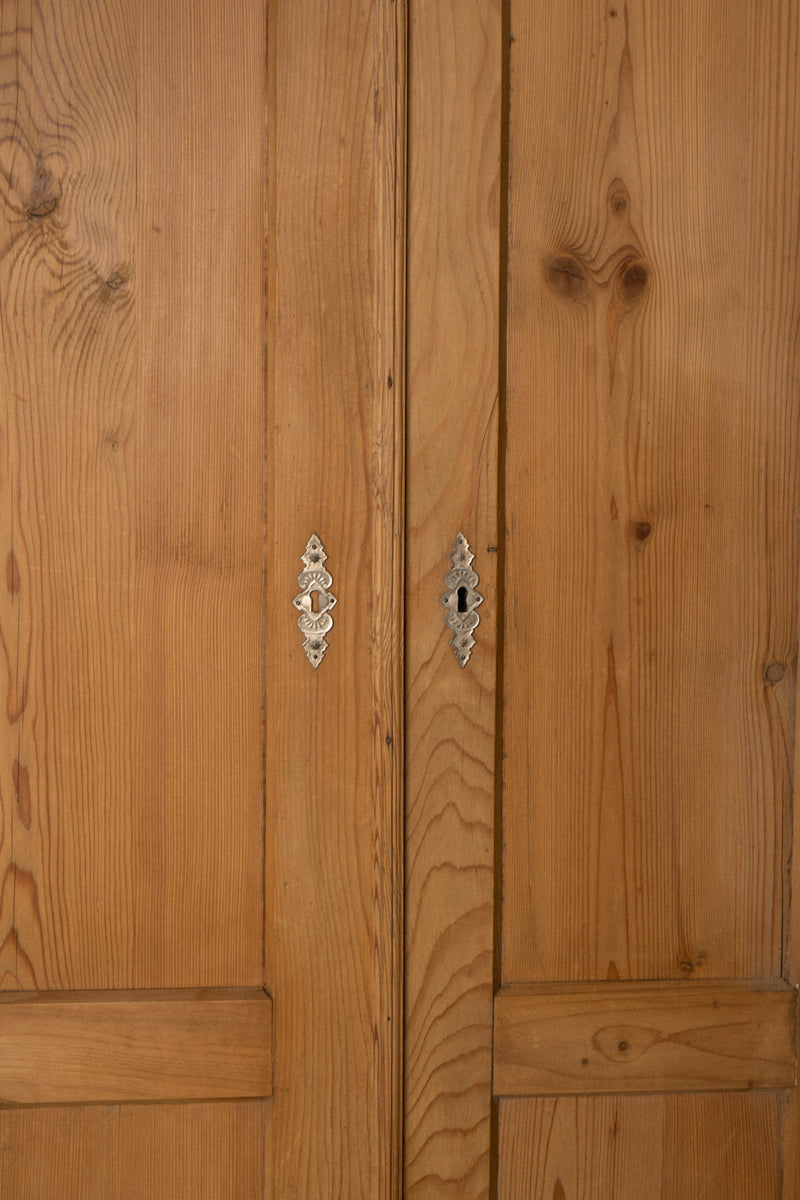 Pine Armoire | Silver Accents - IDYLL MANOR