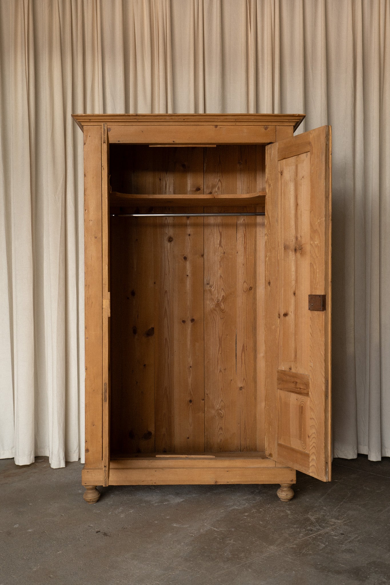 Pine Armoire | Silver Accents - IDYLL MANOR