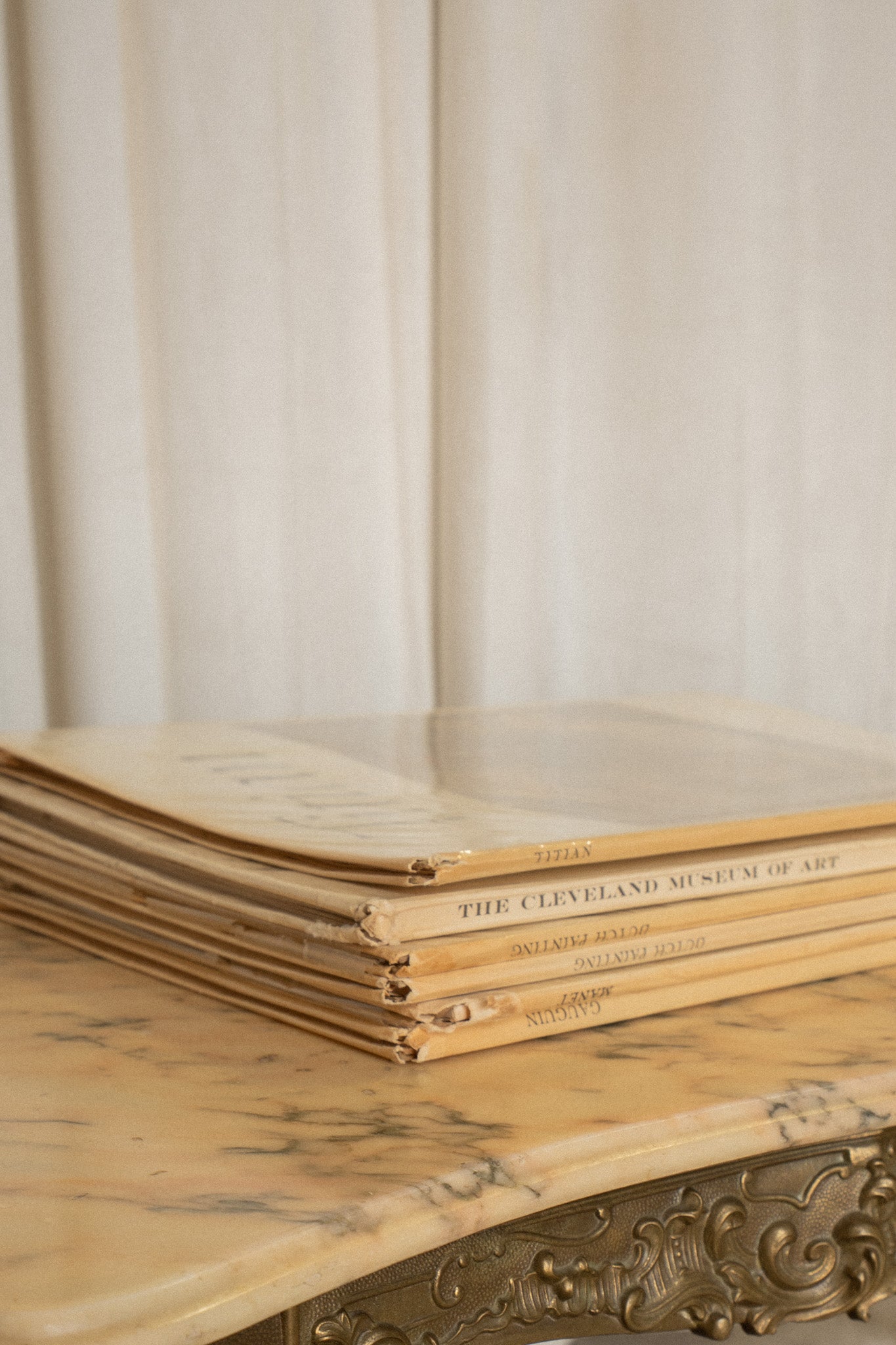 Louis XV Style Marble Top Coffee Table | Metal Base Side Table - IDYLL MANOR