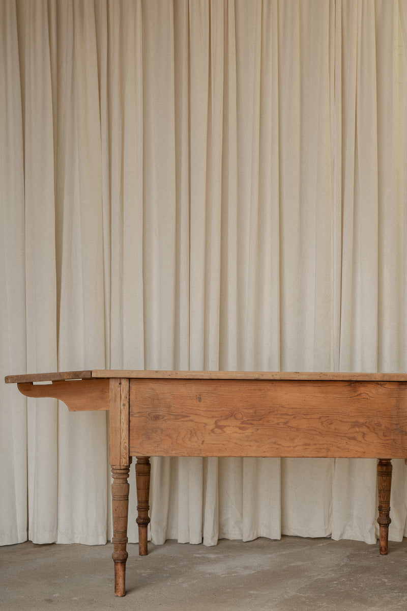 Antique Pine Drop End Hall Table | Kitchen Island - IDYLL MANOR