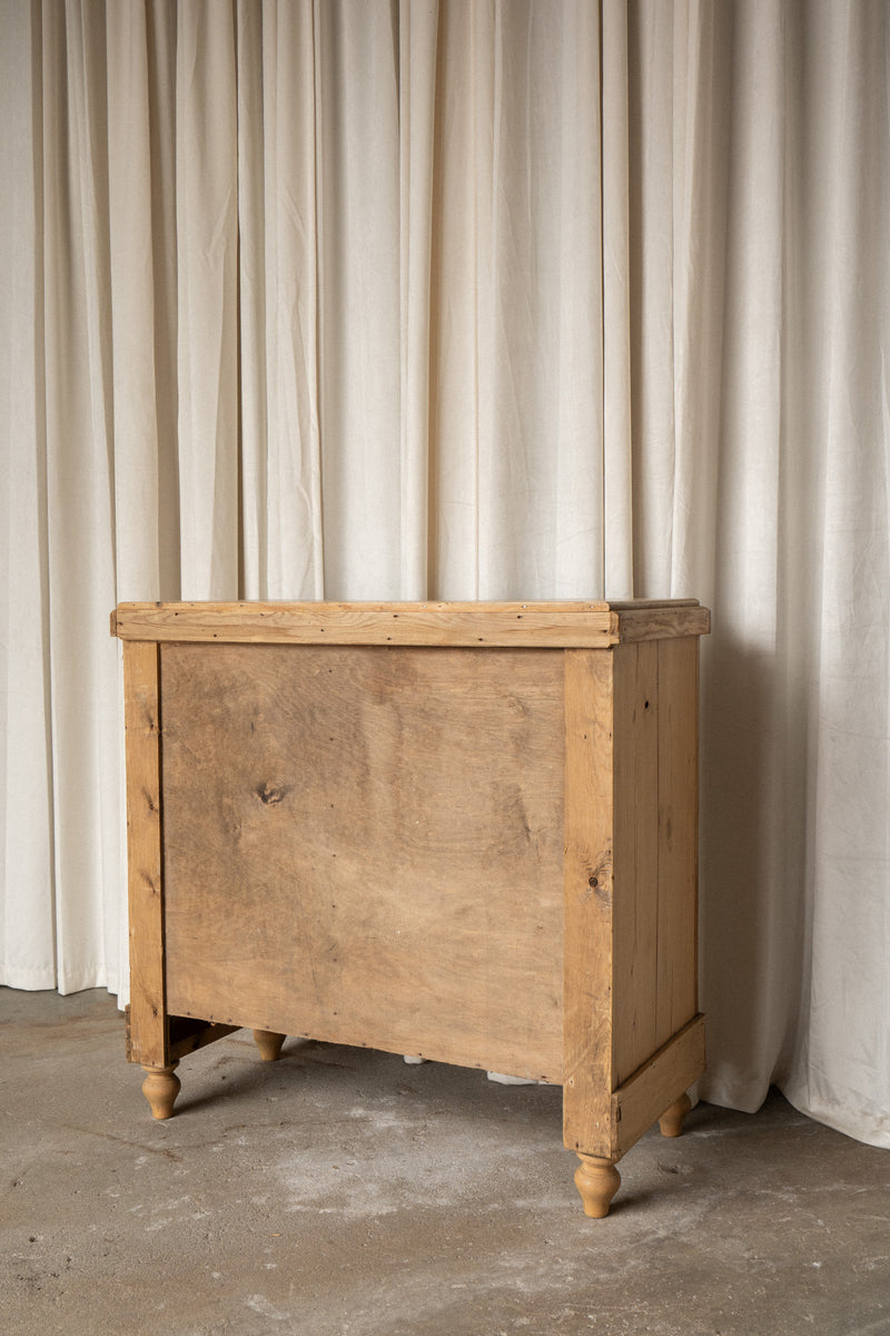 Antique Pine Cabinet | 3 Drawer & Cupboard Sideboard - IDYLL MANOR