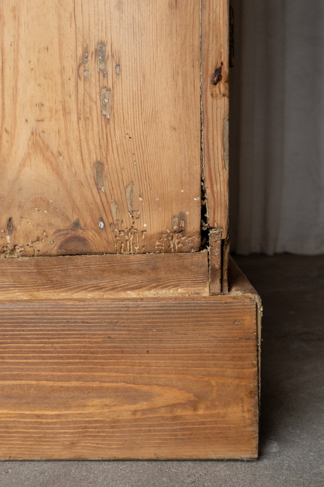 19th Century Victorian Pine Cupboard | Antique Light Pine Armoire Cabinet - IDYLL MANOR