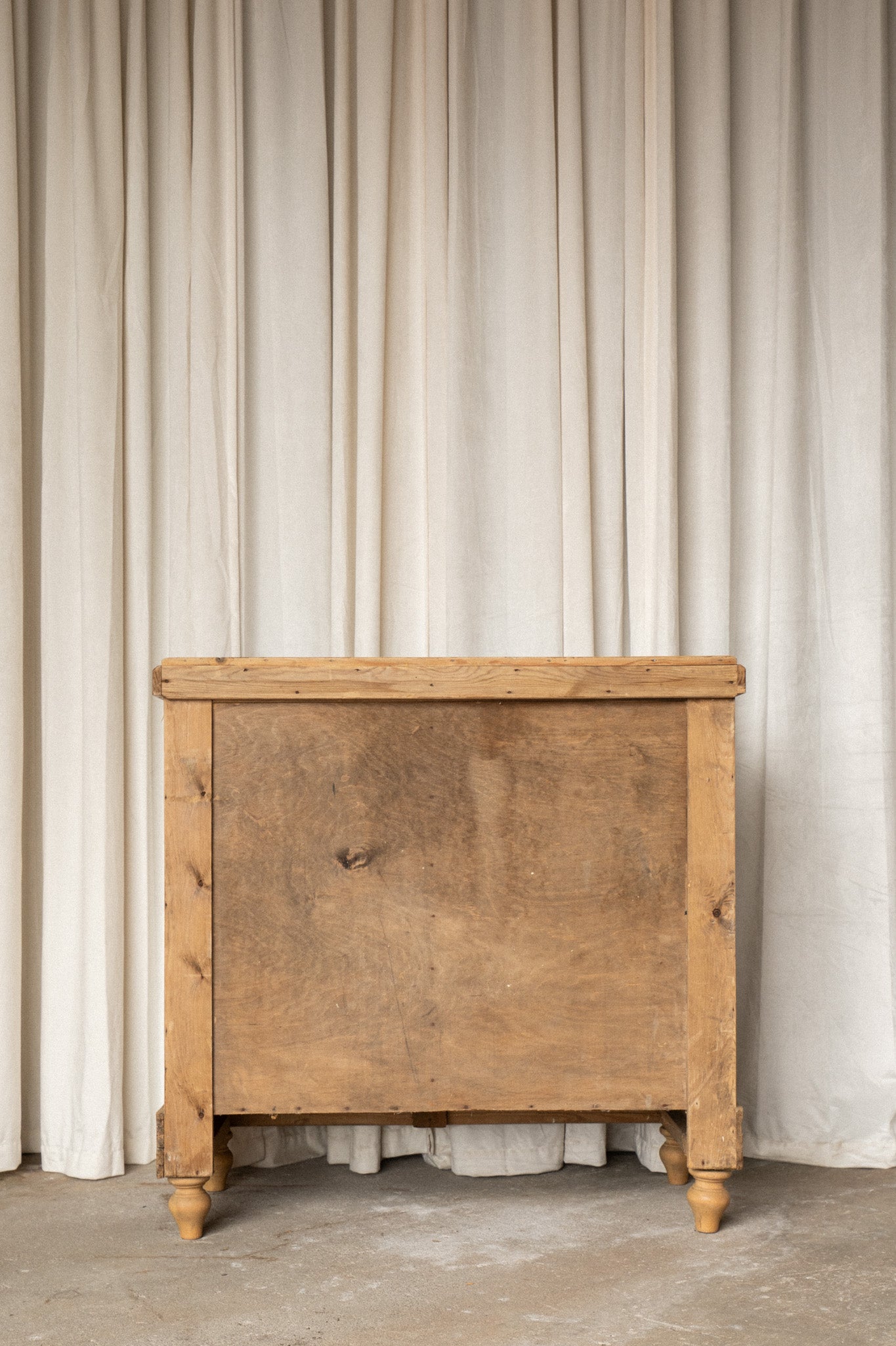 Antique Pine Cabinet | 3 Drawer & Cupboard Sideboard - IDYLL MANOR