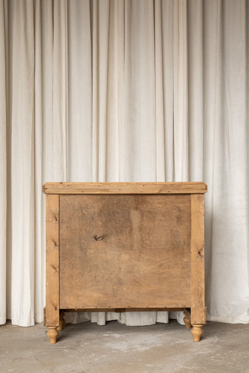 Antique Pine Cabinet | 3 Drawer & Cupboard Sideboard - IDYLL MANOR