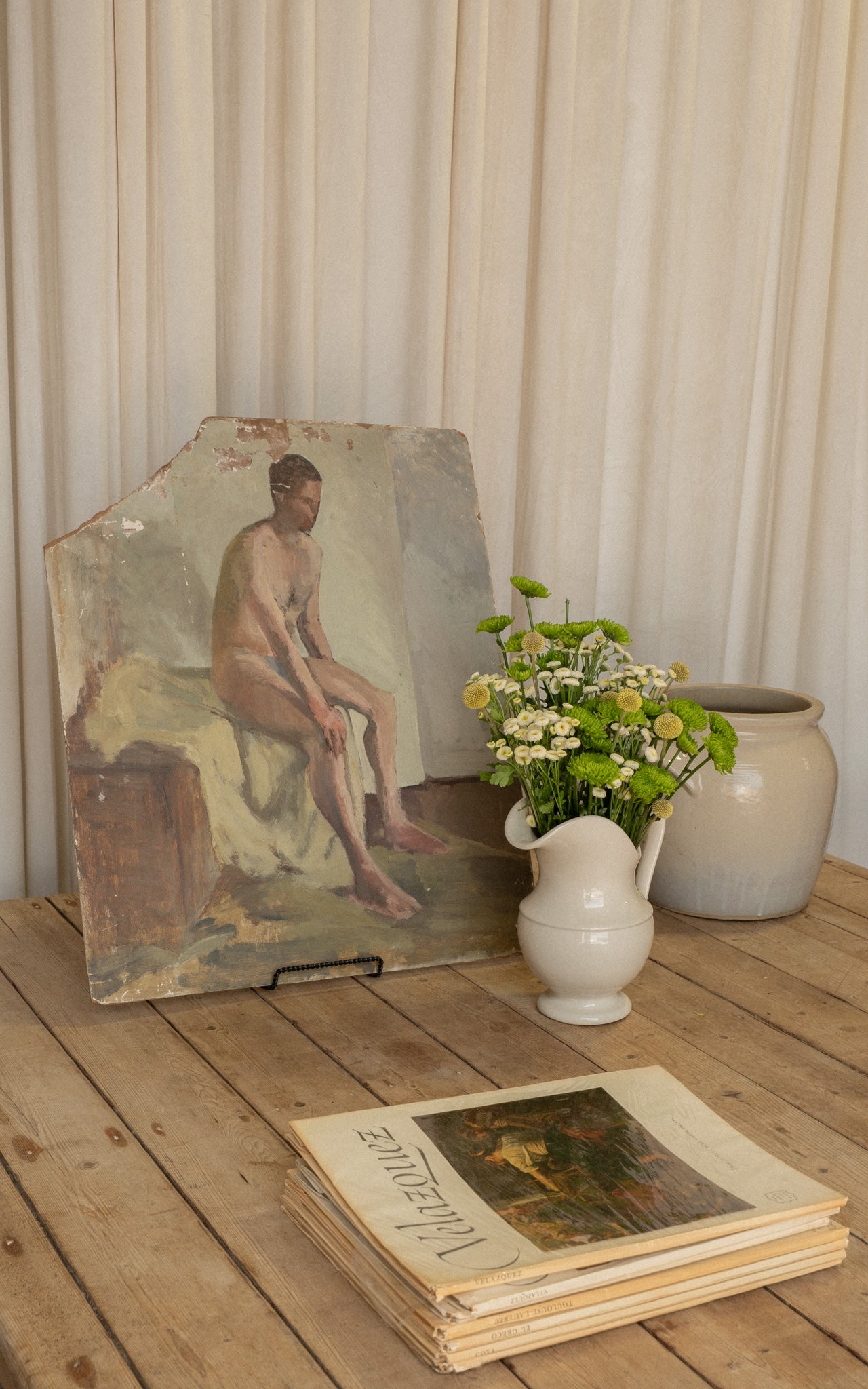 Large Victorian Pine Coffee Table | Square Antique Center Table - IDYLL MANOR