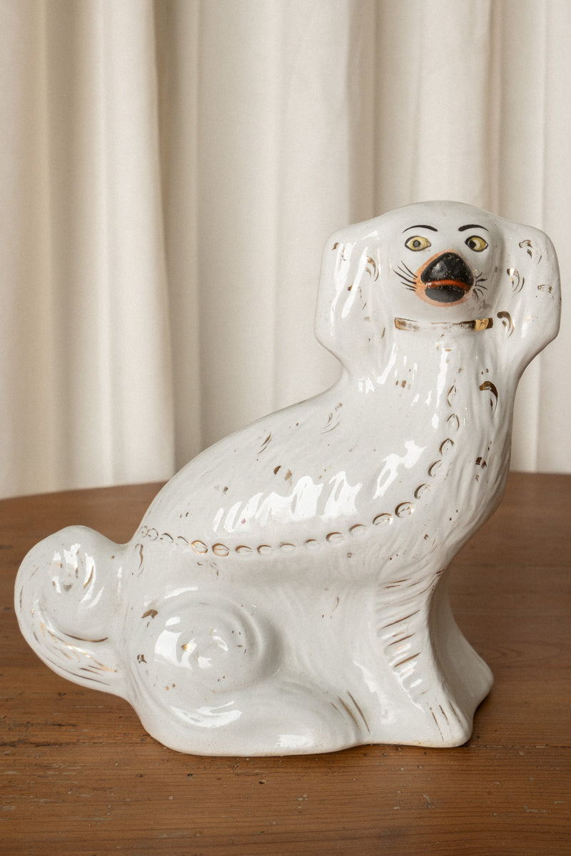 Staffordshire Dogs | Antique Mantel Spaniels (Set of 2) - IDYLL MANOR