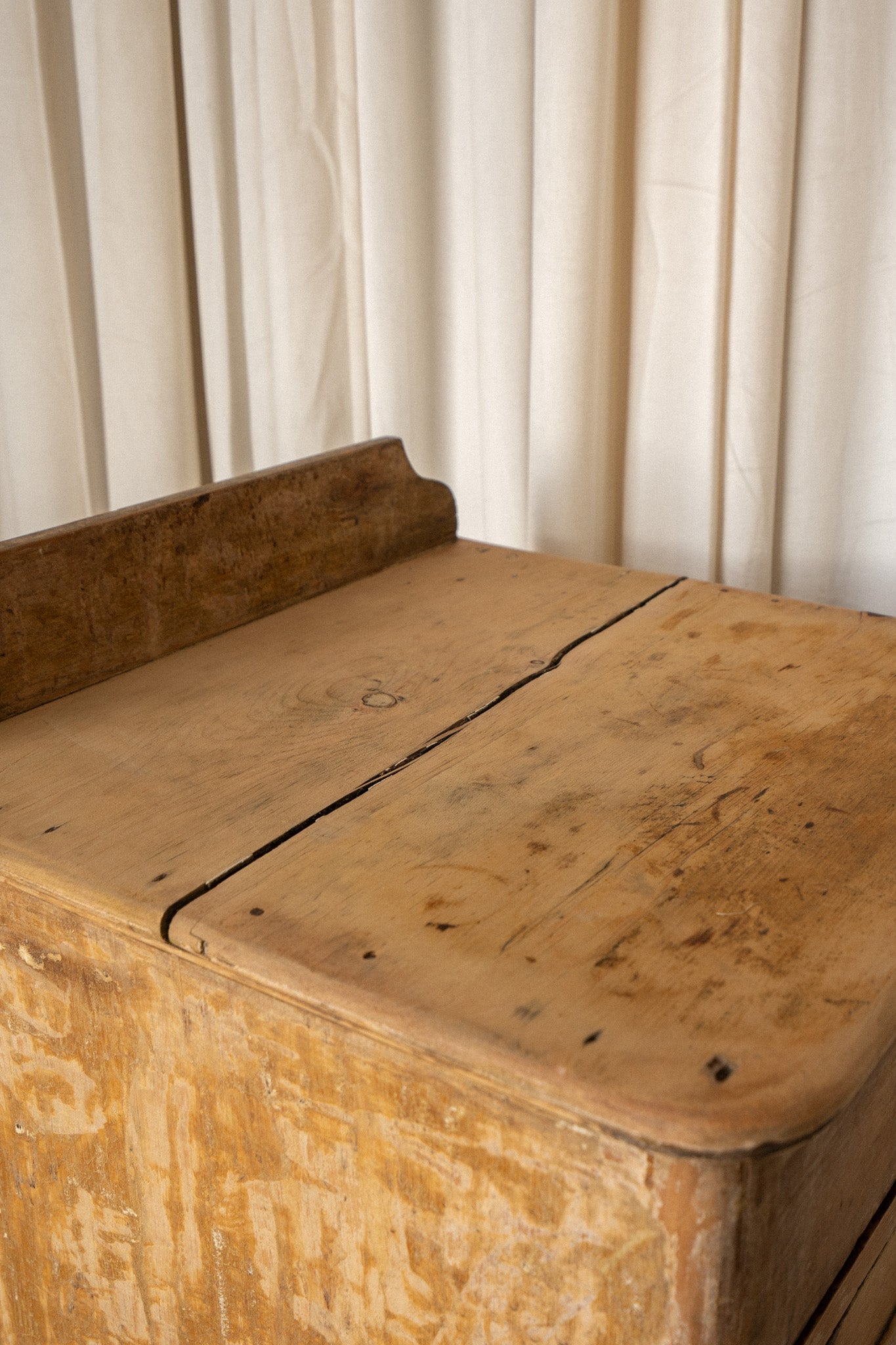 Victorian Pine Bedside Cupboard | Antique Washstand Nightstand - IDYLL MANOR