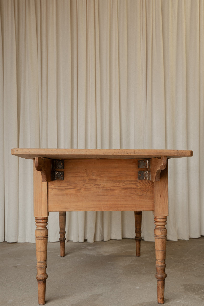 Antique Pine Drop End Hall Table | Kitchen Island - IDYLL MANOR