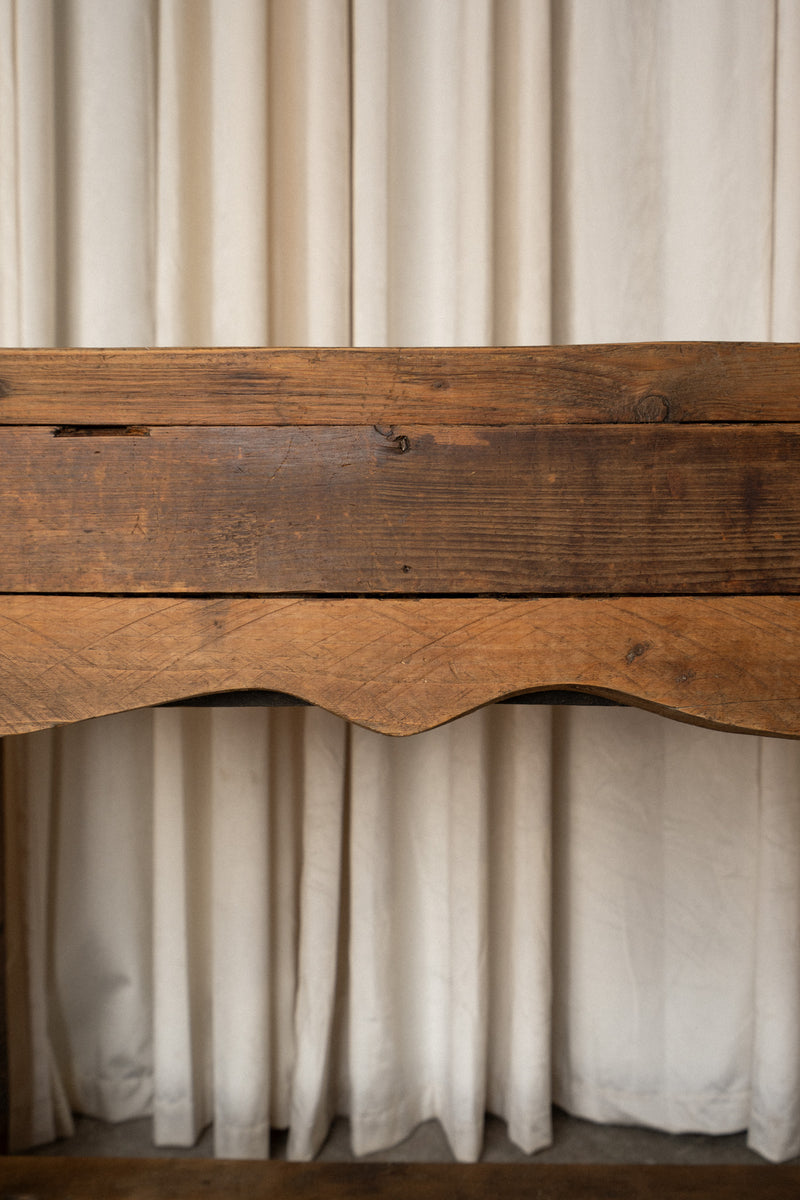 Pine Kitchen Prep Table | 2 Drawers - IDYLL MANOR