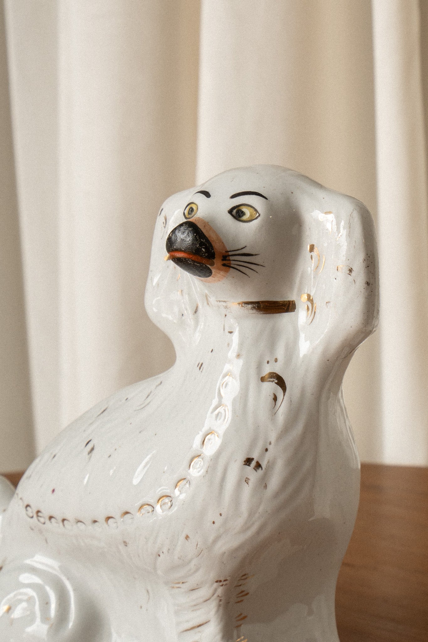 Staffordshire Dogs | Antique Mantel Spaniels (Set of 2) - IDYLL MANOR