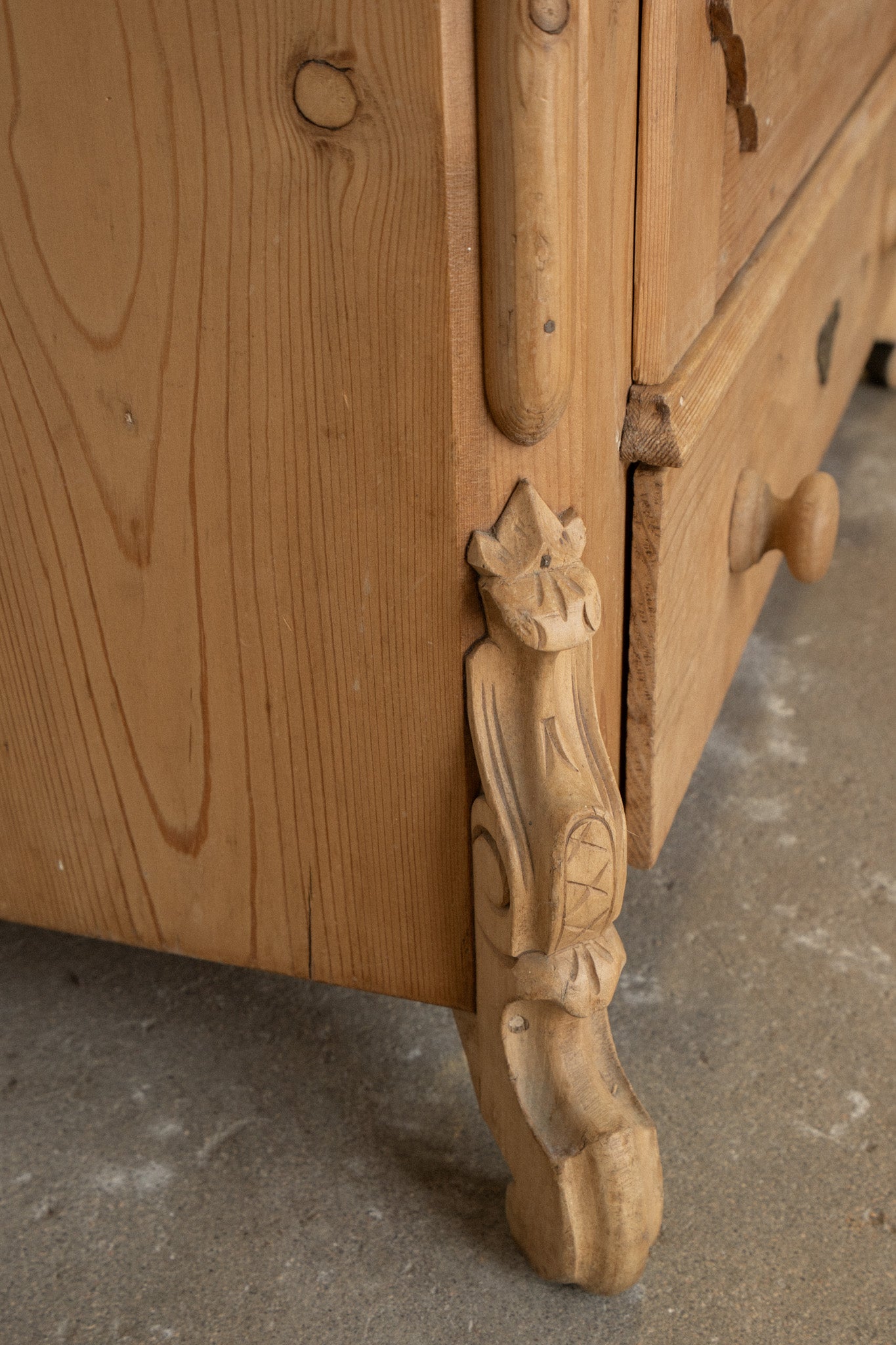Petite Light Pine Armoire Cupboard - IDYLL MANOR