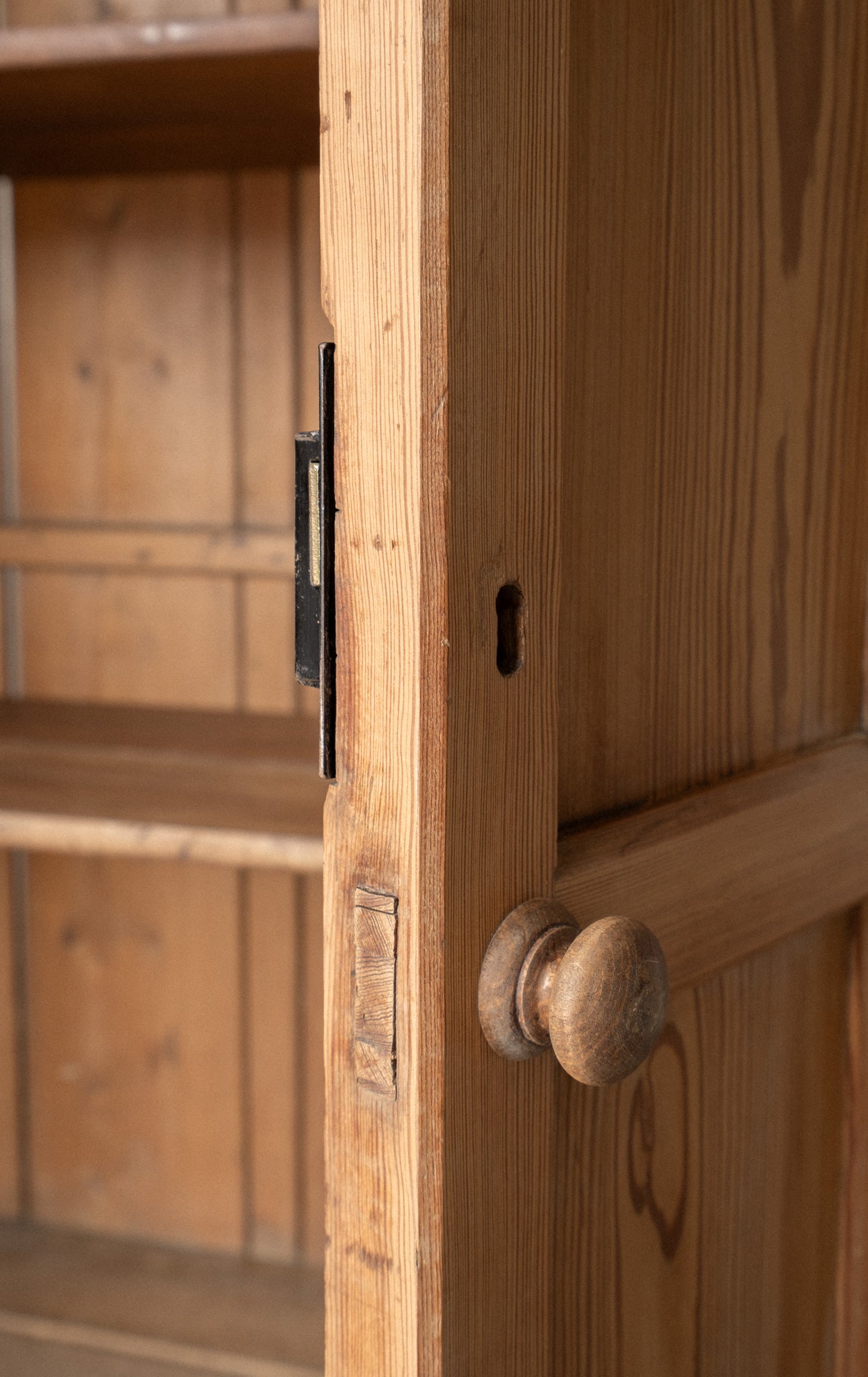 Pitch Pine School Cupboard | Arched Door Design - IDYLL MANOR