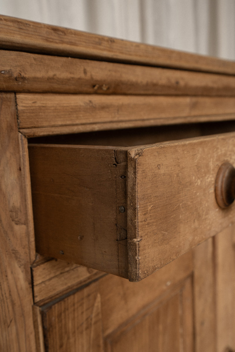 Antique Pine Cupboard | One Drawer Cabinet - IDYLL MANOR