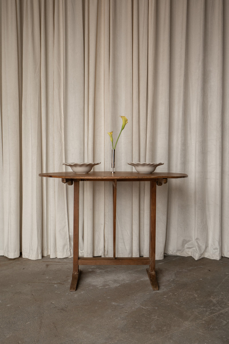 French Oval Folding Wine Tasting Table |Patio Bistro Table - IDYLL MANOR