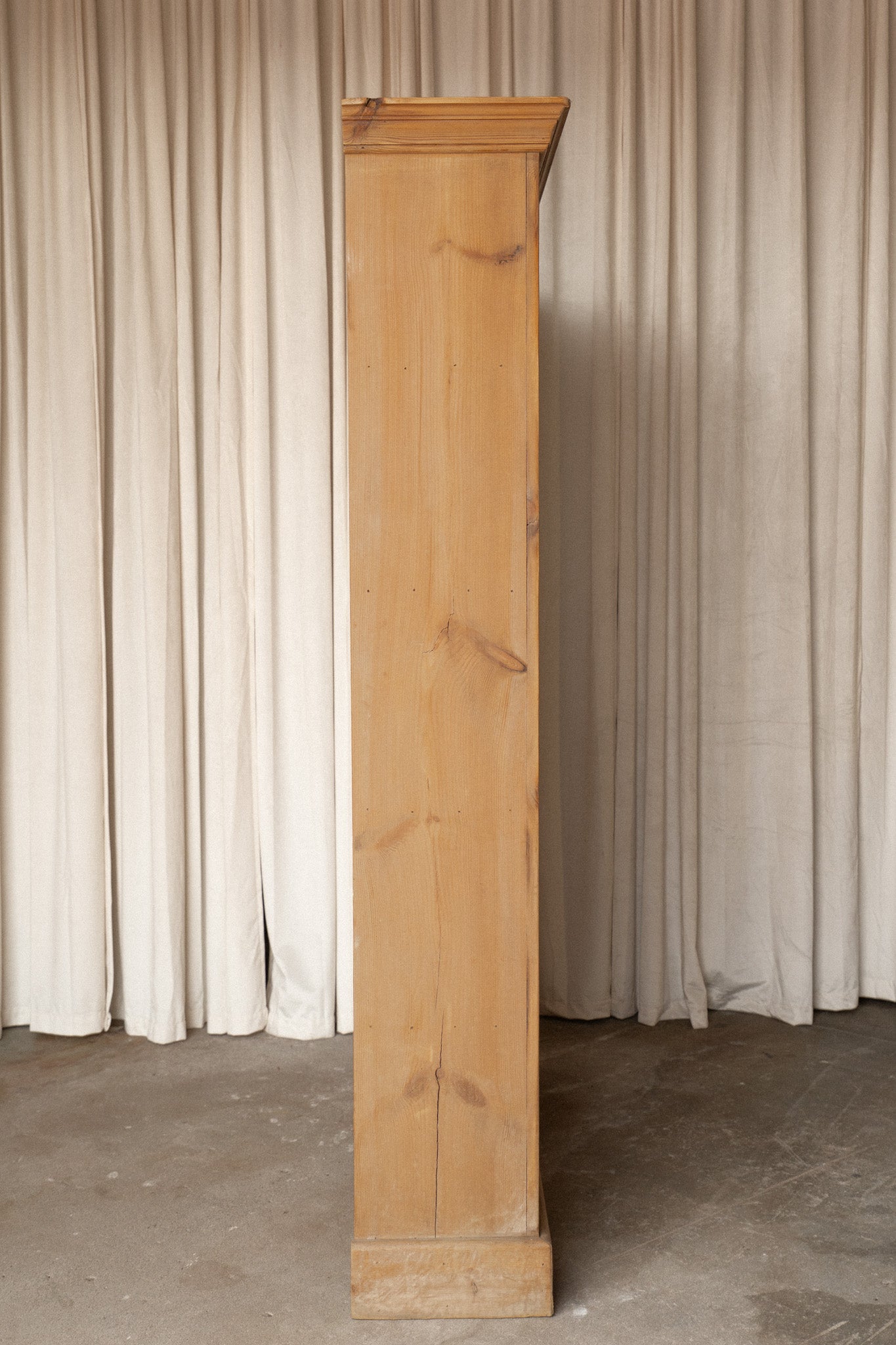 Solid Light Pine Bookcase | Open Shelving Cabinet - IDYLL MANOR