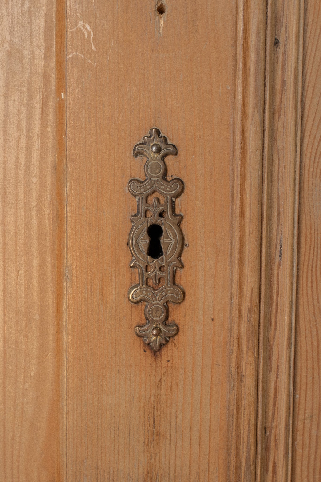 Petite Light Pine Armoire Cupboard - IDYLL MANOR