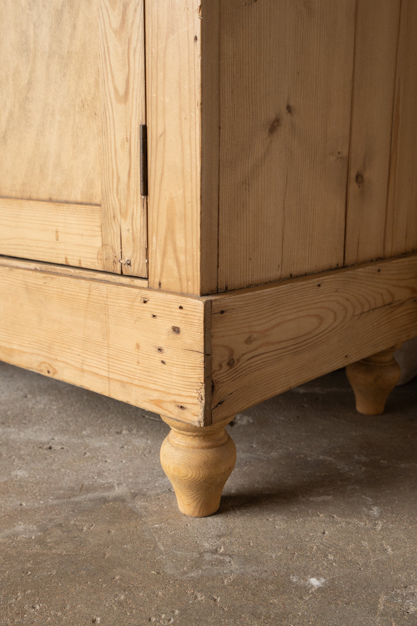 Antique Pine Cabinet | 3 Drawer & Cupboard Sideboard - IDYLL MANOR